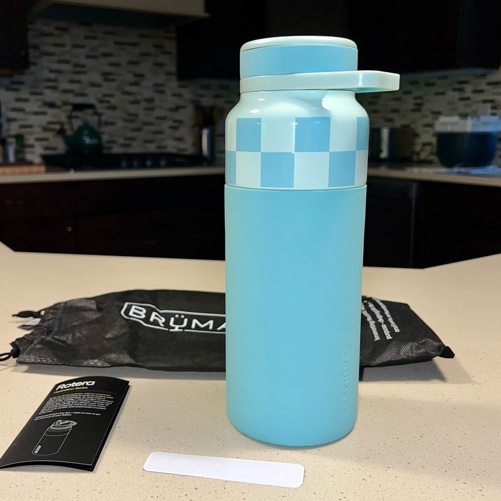 BrüMate Rotera 35oz - Seafoam Checker Rare Water Bottle Stainless Steel